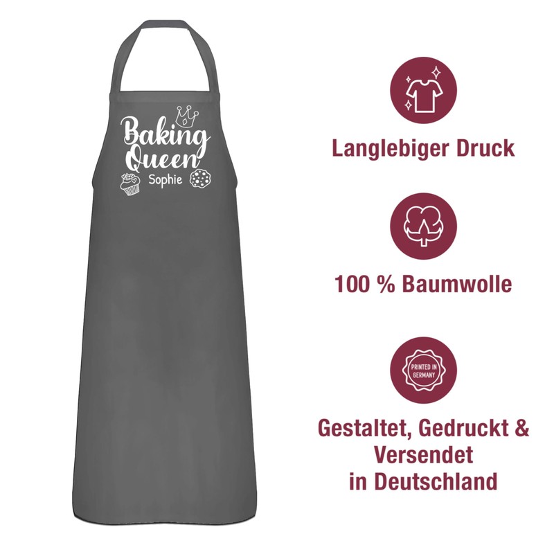 Geschenk mit Namen personalisiert by Shirtracer - Apron - Baking