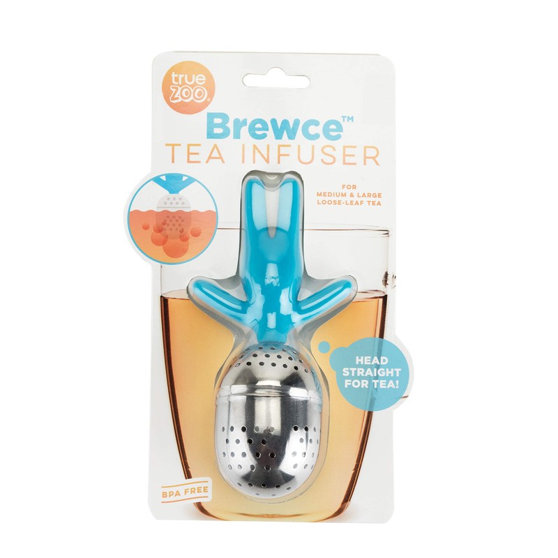 TRUE Brewce Tea Infuser, Silver/Blue, 5156