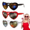 NIWWIN Heart Glasses Effect, 3D Heart Glasses Diffraction Glasses, Heart-Shaped