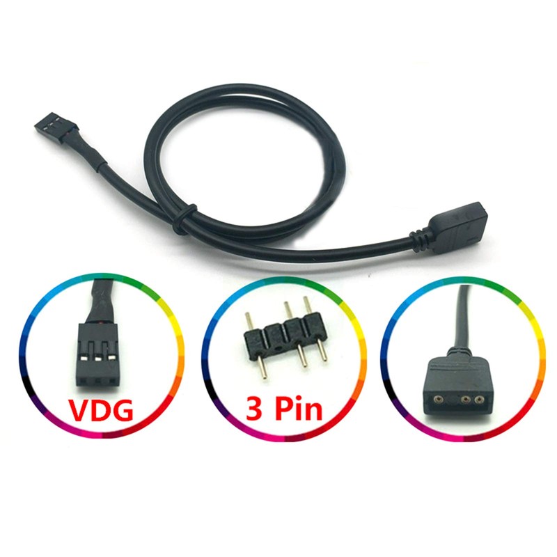 LICHIFIT 5V 3PIN RGB VDG Conversion Line Cable Connector for