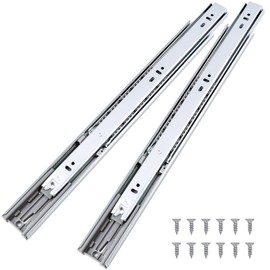 Probrico 1 Pair 16 Inch Soft Close Drawer Slides, Ball Bearing Full Extension Dresser Slides, Side Mount Heavy Duty Drawer Glides Runners