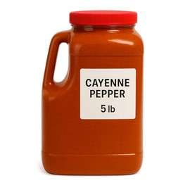 Cayenne Pepper Powder | Ground Cayenne Red Restaurant Grade Spicy Seasoning (5 Pounds (80 OZ Bottle))