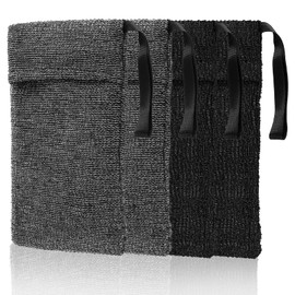 KFHENSOMR Bar Soap Pouch Saver Pocket, 4pcs Mesh Bar Soaps Foam Lather Pouch, Exfoliating Soap Bags for Bath, Foaming Soaps Sock for Shower, Body Scrubber Rough Sponge(2 Colors)