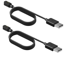 Compatible with Sekonda Flex Plus Smart Calling Watch Charger, Blueshaweu 2 Pin Magnetic USB Replacement Charging Compatible with Sekonda Flex Plus Smart Watch 42mm (Black+Black)