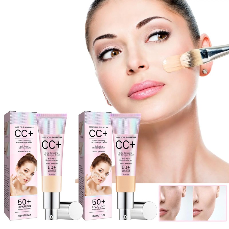 CC Cream Color Correcting, Sunscreen Concealer Wasserfest & Langlebig, Gesichts-Make-Up