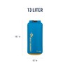 Sea to Summit eVac Dry Bag Roll-Top-Kompressionssack, 13 Liter, Türkisches