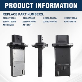 OSKPARTS Mass Air Flow Sensor Meter MAF 22680-7S000 Compatible with Nissan Altima 03-14 Sentra 06-12 350Z 03-09 Frontier 05-19 370Z 09-15 Titan 04-19 & Infiniti G35 03-08 G37 08-13 QX56 04-13
