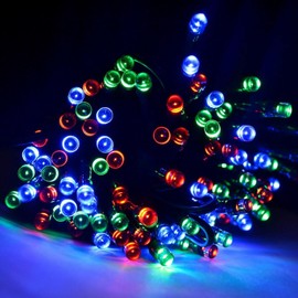 RunQiao Solar Fairy String Lights Outdoor Garden Waterproof 164ft/ 50m 500 LEDs 8 Modes Multi-Colour with Remote