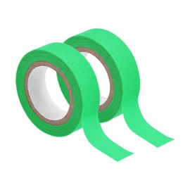 sourcing map 2 Rolls Neon Gaffa Fabric Tape, 0.6 Inch x 16.5 ft Luminous Tape Fluorescent Tape for Party and Home Decoration, Green