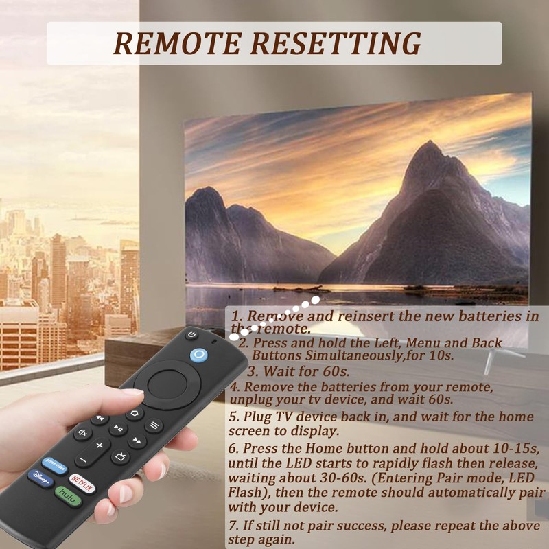 JKZTJOF L5B83G Replacement Voice Remote Replacement for Stick (4K, 4K