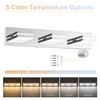 SineRise LED Modern Bathroom Vanity Light Fixtures (3-Light, 24-Inch)(5CCT, Dimmable),