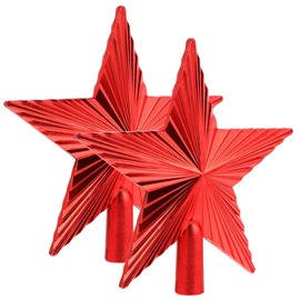 Milisten Christmas Tree Topper Christmas Star Glitter Christmas Tree Topper Star Plastic Tree Topper Star Tree Decoration Christmas Tree Topper Xmas Decoration Tree Crown Pack of 2