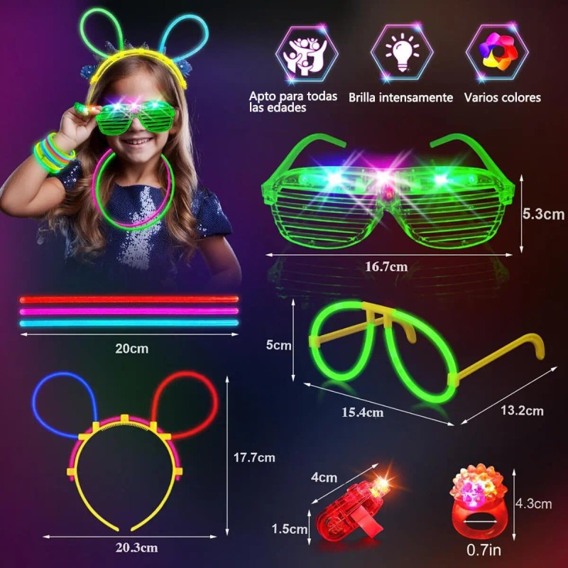 256pzs Juegos Luminosos Neón Luz Eventos Regalo Fiesta Boda