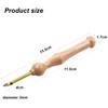 Punch Needle Embroidery with Needle Threaders Tools 2pcs, Wooden Handle