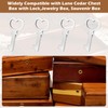 Ulreon 4 Pack Cedar Box Key Stainless Steel Mini Key