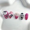 Gyarust Black Pink Cat Nail - Stiletto / 갸루st 블랙