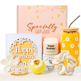 Birthday Gift for Women, Best Friend Gifts, Funny Teenager Girls Gifts Birthday 16 18 21 30 40 Gift Ideas Daisy Gift Set for Boyfriend Sister, Girlfriends, Colleague