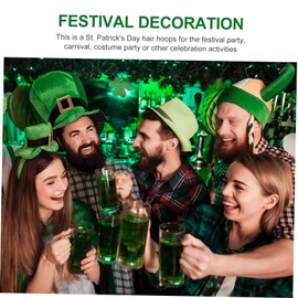 FOMIYES 3sets Decorative Patrick's Day Headband Shamrock and Leprechaun Party Hair Band 2pcs*3