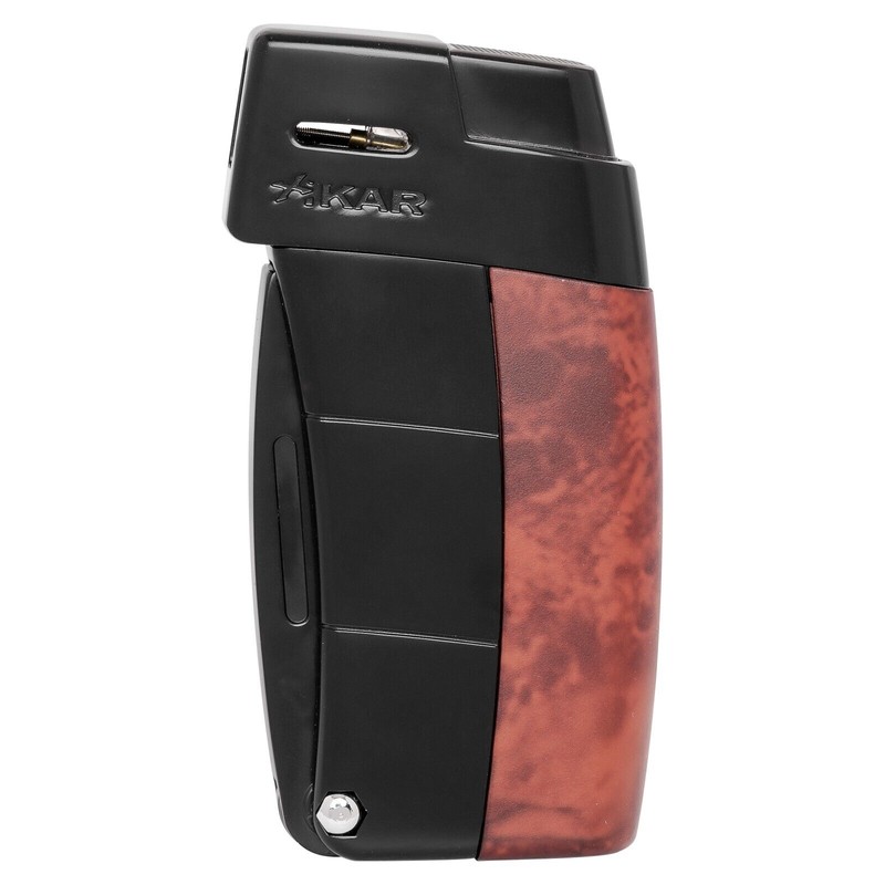 XIKAR Resource Pipe Lighter, Side-Mounted Burner, Burl, LIfetime Warranty