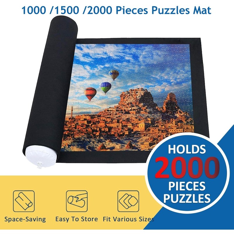 KAHEIGN Portable Jigsaw Mat, 1000/1500 /2000 Pieces Puzzles Mat Roll-Up