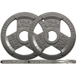 Aurorafy 2 Inch Olympic Cast Iron Weight Plate, 4 x 10LB Set for Strength Training & Weightlifting, Multiple Weights Available