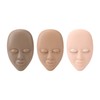 3PCS Eyelash Mannequin Head Removable Replaced Eyelids Eyelash Practice Head