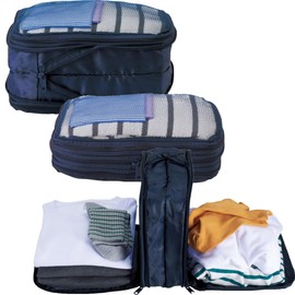 Marutatsu Compression Bag for Travel, Convenient Travel Goods, Open Both Sides, Large Capacity, Holds 50% Compression, Gray or Navy