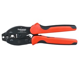 ENGINEMAN Spark Plug Wire Crimper, Crimping Pliers for Spark Plug Stripping Tool, EM-2048 for Crimping and Stripping Spark Plug Wire, Dia 7.0-8.5mm, Ratchet spark plug wire crimping tool