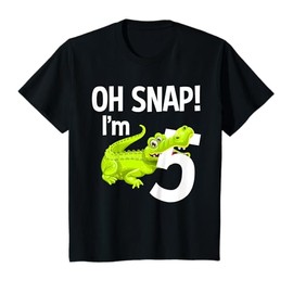 5 Year Old Alligator Birthday Shirt Crocodile Gator 5th Gift T-Shirt