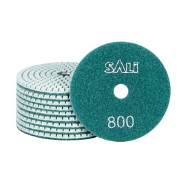 Sali 10 Pack Diamond Polishing Pads 4 Inch Wet Granite Stone Polish Pad Kit for Drill, Grinder, Polisher Polishing Pad for Concrete Marble Stone Countertop Quartz 800 Grit