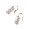 VOTRE COUTURE 3 Row Pearl Earrings, Grand Premium Hook Earrings,