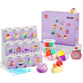 LOUFOR Air Dry Clay Kits - Modeling Clay for Kids, Ultra Light & Soft, Safe & Non-Toxic, DIY Air Dry Clays Kit with Sculpting Tools and Tutorials, Creatible Art Crafts Toys Gifts for Boys Girls