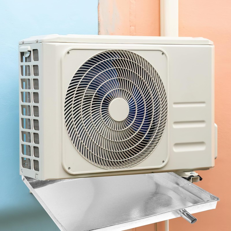 DOITOOL Air Conditioner Drain Pan 17.32X15.75 Inch Galvanized Metal Ac
