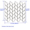 Tilingview 10 Pcs Vinyl Leaf Peel and Stick Tile for