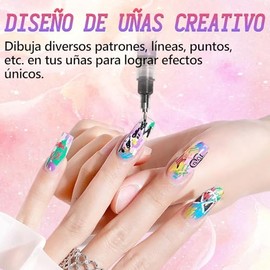 12 Colors Nail Art Pens Set, 2026 Nuevos Rotuladores para Uñas de Gel, Nail Art Point Grafiti Pen Set, Rotuladores de Puntos, Rotuladores de Pinceles 