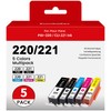 PGI-220 CLI-221 Ink Cartridges Replacement for Canon 220 221 Combo