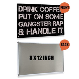 BEASTZHENG Lustiges Metall-Blechschild für die Küche, Vintage-Stil, Retro, Drink Some Coffee-Schild für Zuhause, Café, Dekoration, Geschenke