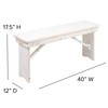 Flash Furniture HERCULES Series 40" x 12" Antique Rustic White