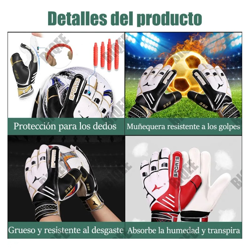 Guantes Profesionales Con Varillas Para Portero De Fútbol