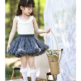 KADE MEYAIB Children's Ballet Skirt, Tutu Skirt, Children's Clothing, Knee-Length, Fluffy, Pannier, Cute, Girls, Tulle Skirt, Volume Elastic Waist, For Weddings, Birthdays, Princess, Recitals, Dance