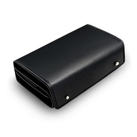 boshiho Men's Bi-Fold Wallet, Tochigi Leather, Coin Purse, Card Holder, Bifold Compact Wallet, Box-shaped Coin Purse, Bill Holder, Large Capacity, Small Wallet, Left Handed, Right-Handed, Father's