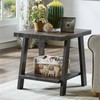 Roundhill Furniture Athens Contemporary Replicated Wood Regular End Table, Weathered