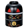 HAKOYA large Kokeshi bunk lunch beckoning cat black 52680