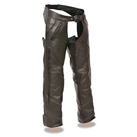 MILWAUKEE'S Mens Motorcycle Thermal Lined Leather CHAP W/Reflective Piping Long Vents (M Regular)