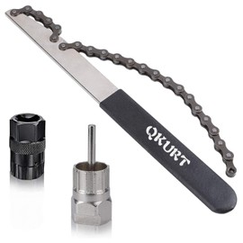 QKURT Bike Chain Whip Tool Kit, 3PCS Cycle Cassette Removal Tool Fit for 7,8,9,10,11,12 Speed Chains