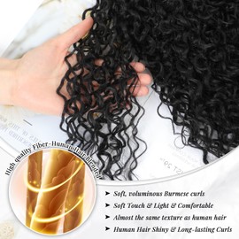 Urbeauty 26 Inch Long Curly Half Wig for Black Women, 3 in 1 Glueless Protein Synthetic Hair Wig, Soft Natural Human Hair Feel, Lightweight Beginner Friendly for Daily Wear, Vacation and Travel