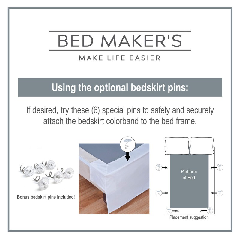 Bed Maker's Wrap-Around Microfiber Bed Skirt for Adjustable Beds, Tailored