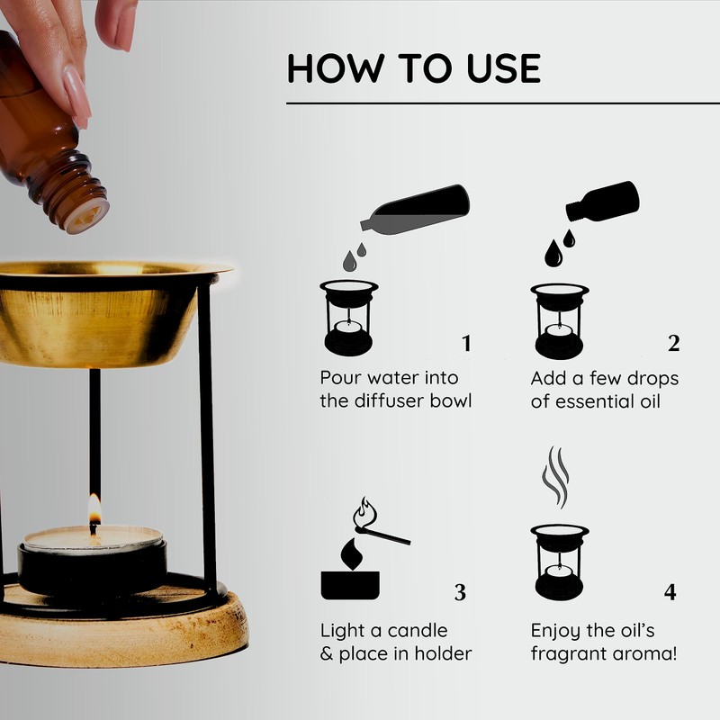 Aromafume Exotic Essential Oil Burner | Oil Diffuser with Candle