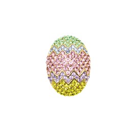 Faship Multicolors Rhinestone Crystal Big Easter Egg Pin Brooch