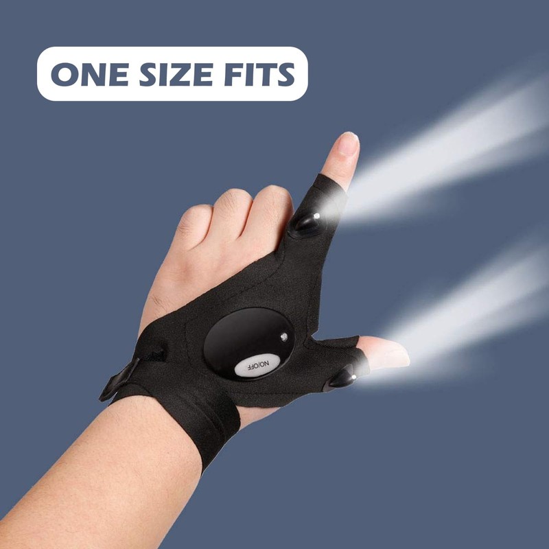 Evapure LED Flashlight Gloves – Hands-Free Light Gloves with Finger